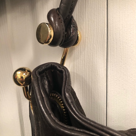 Italian Leather and Suede Shoulder Bag - Picture 3 of 6